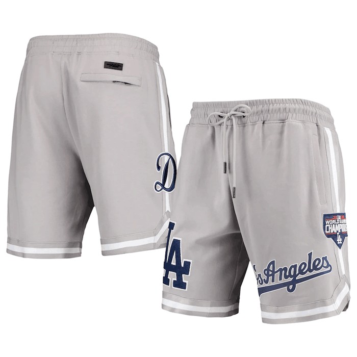 Men's Los Angeles Dodgers Gray Shorts - Click Image to Close